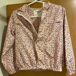Girls zip up windbreaker/rain coat